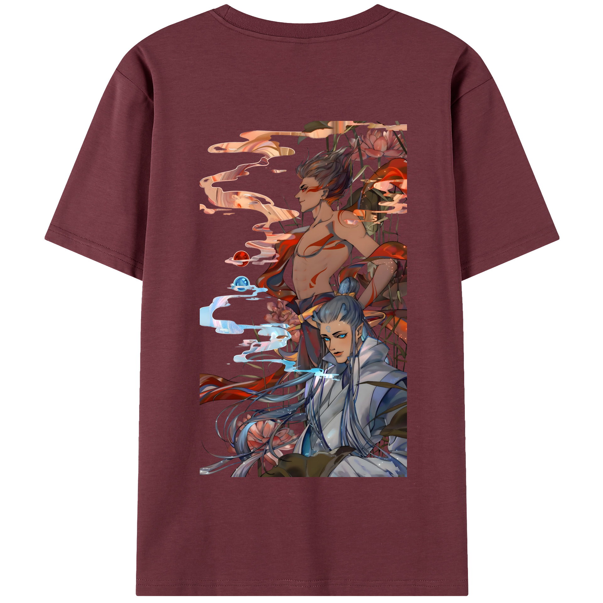 （画像用） Ne Zha 2 ナタ 魔童の大暴れ 綿100％半袖Tシャツ（背面プリント）